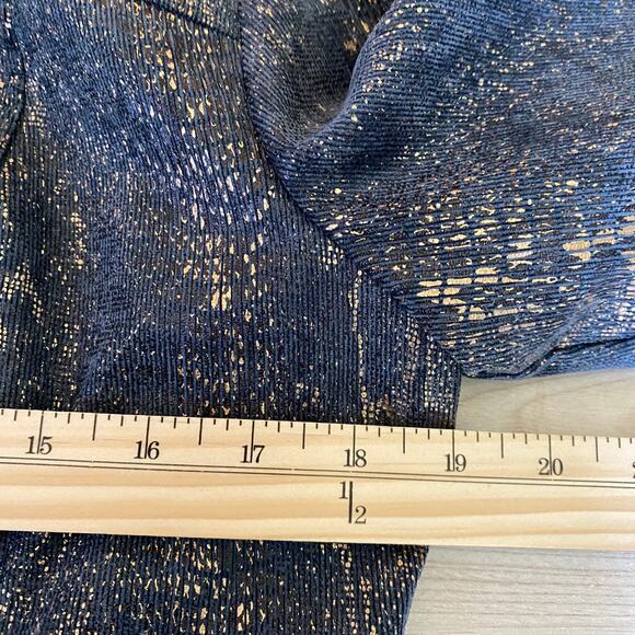 Linear Y2K Snakeskin Crop Jacket Women PM Metallic Blue Gray Edgy Crackled Glam - Picture 7 of 10